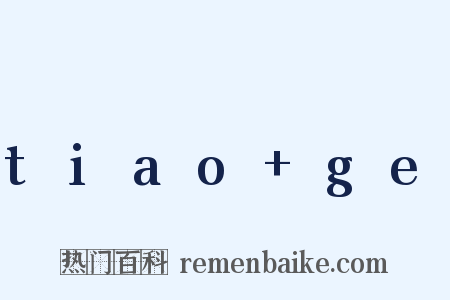 tiao+ge是什么意思的图片
